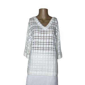 Zara white v neck top